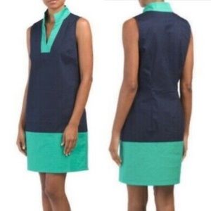 NWT Sail to Sable Navy/Green cotton dress